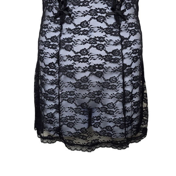 Adore Me Womens Black Lace Bustier Slip Size XL NWT - Picture 3 of 8